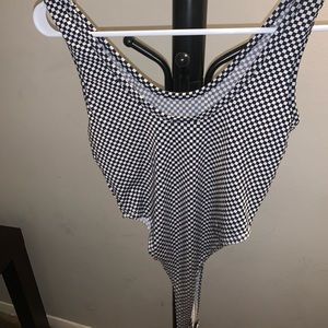 Checkered bodysuit